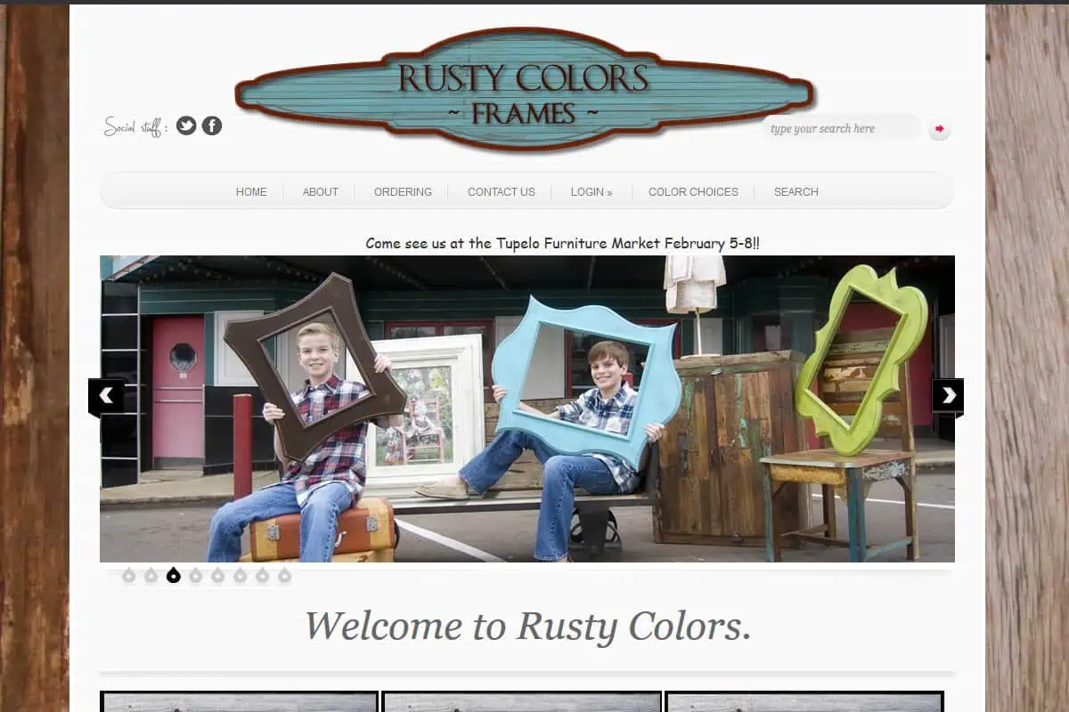 Rusty Colors — live site screenshot