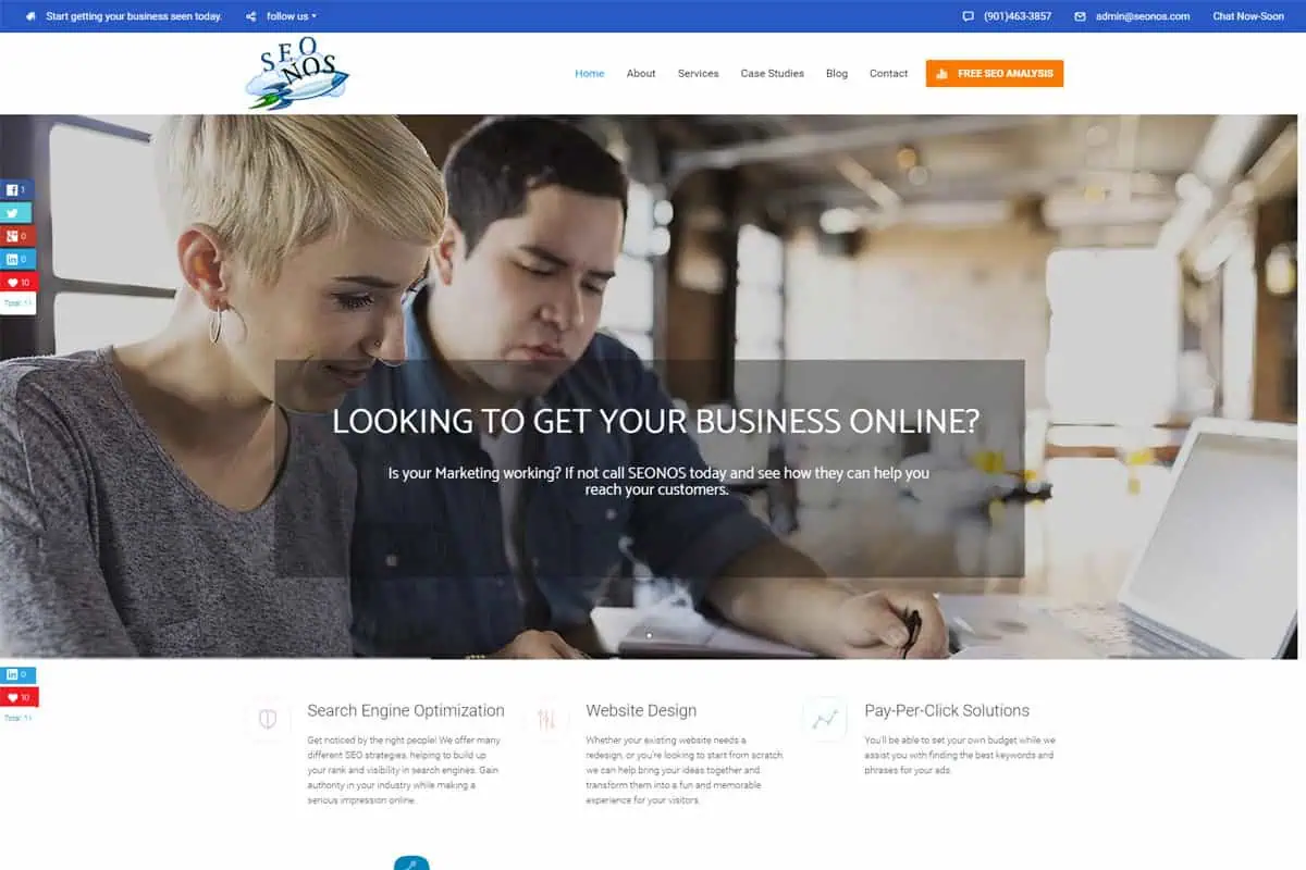 SEONOS — live site screenshot