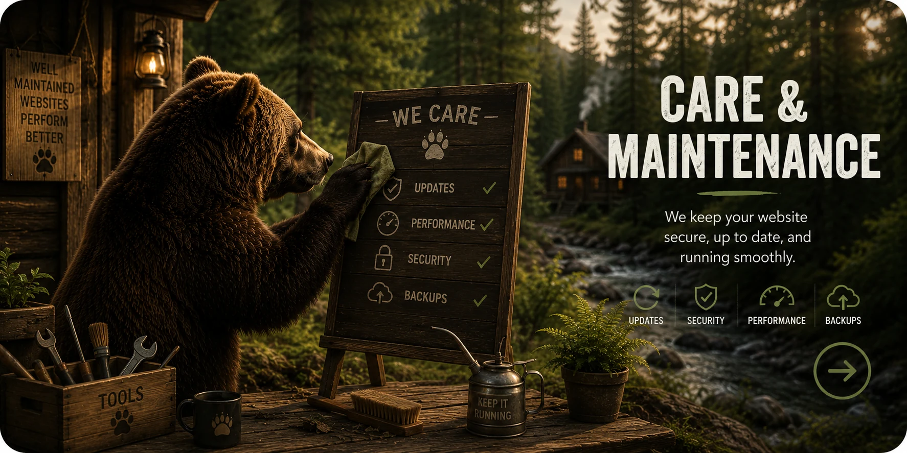 Website Care & Maintenance — monthly care plans