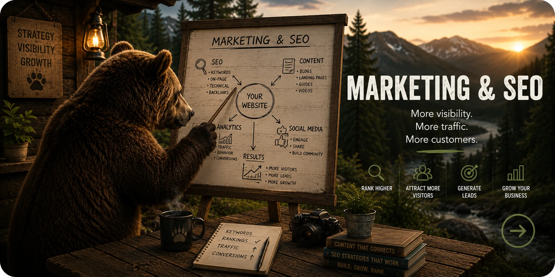 Marketing & SEO — local SEO and conversion structure