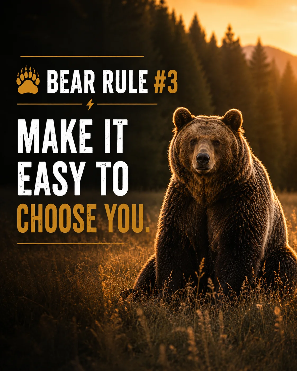 Bear Rule #3: Make It Easy to Choose You