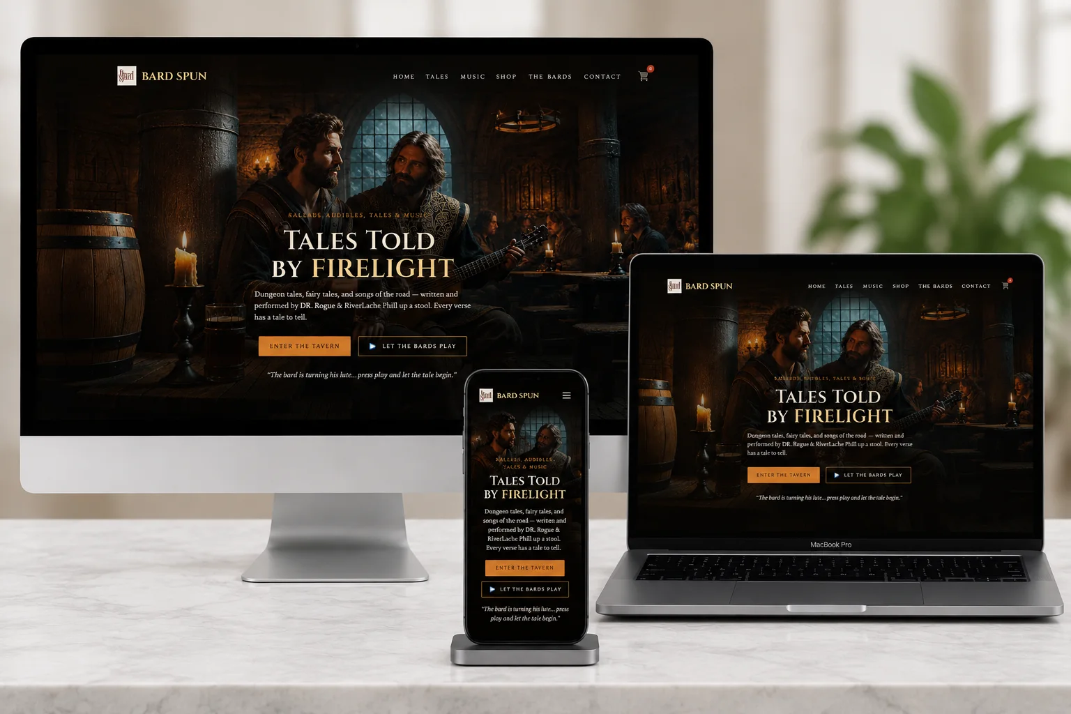 Bardspun website preview
