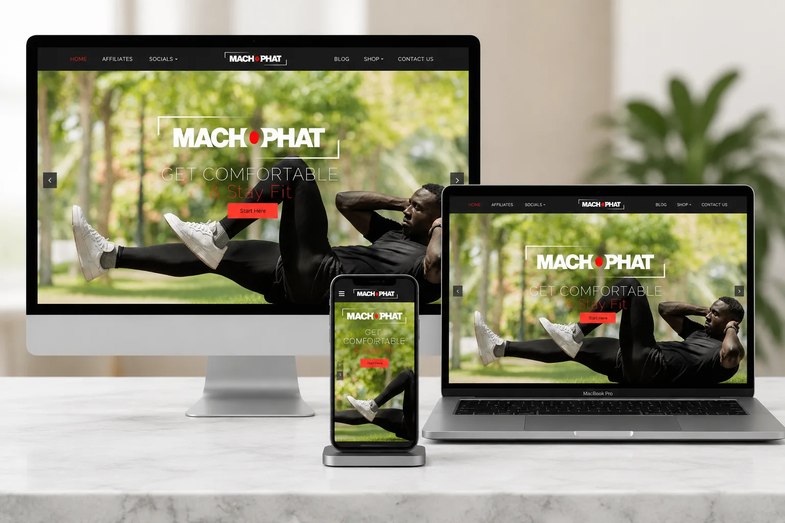 Macho PHAT website preview