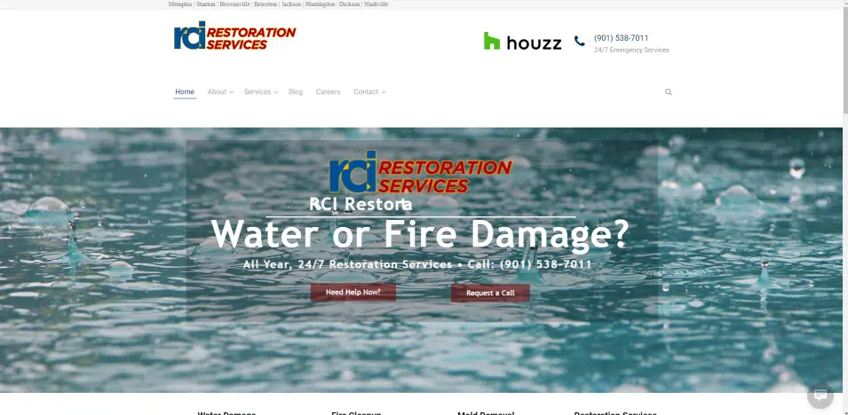 RCI Restoration website designed and built by Code With Power