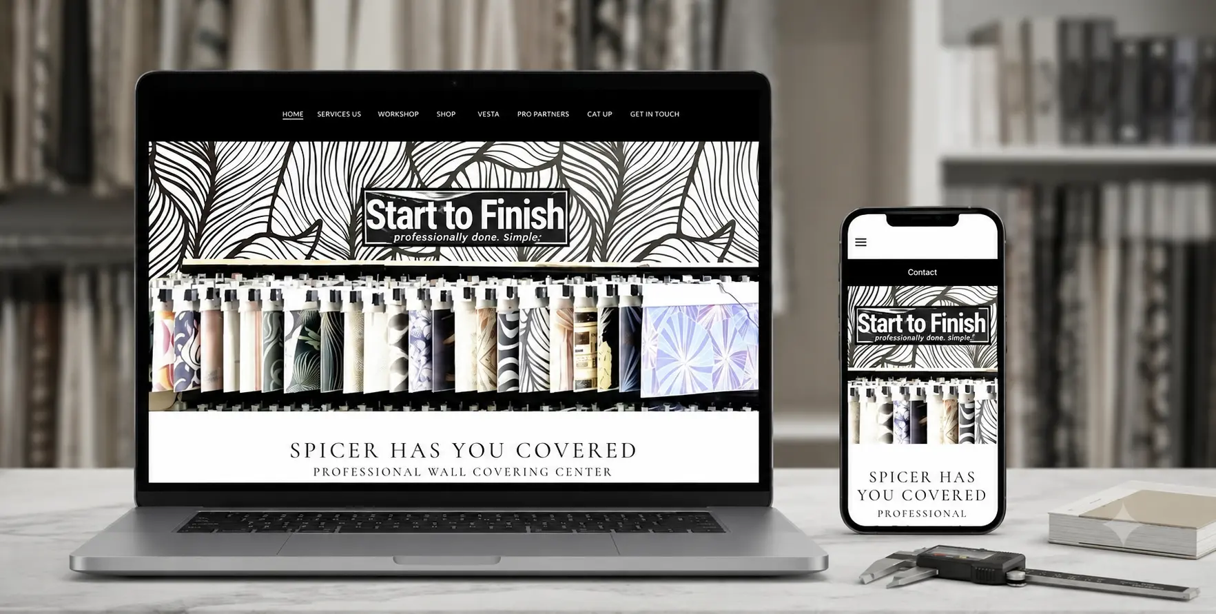 Spicer Walls website designed and built by Code With Power