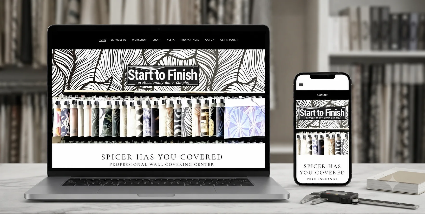 Spicer Walls website preview