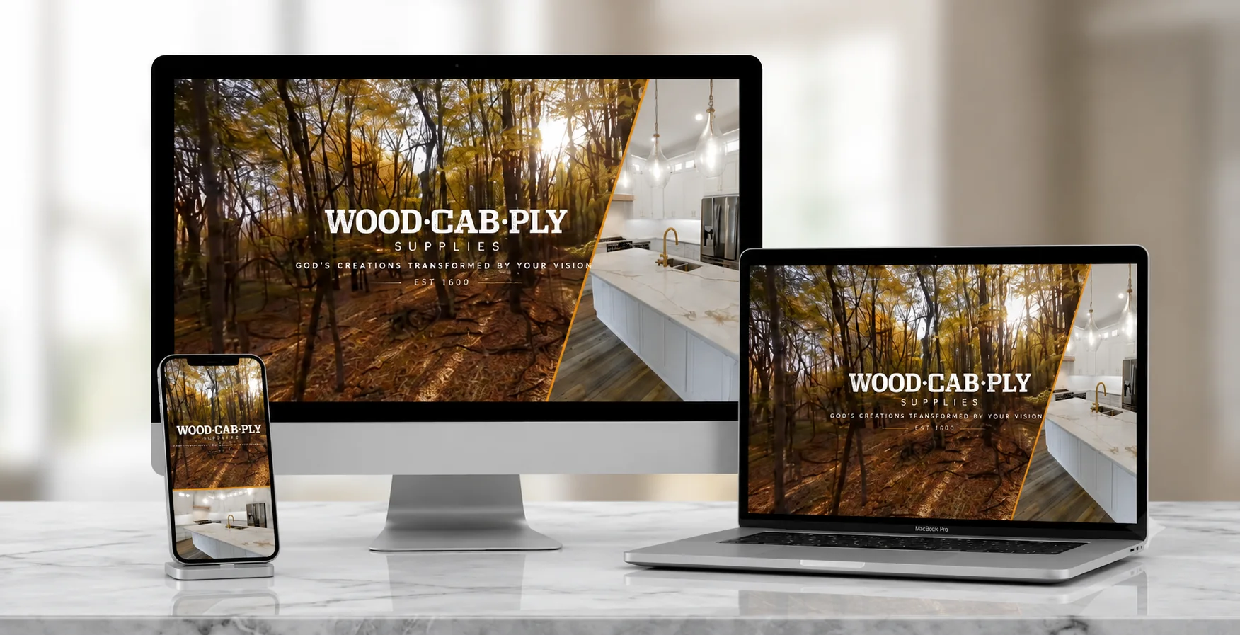 WoodCabPly website preview